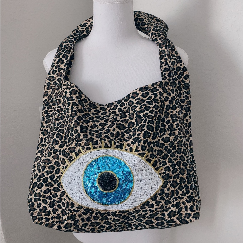 Evil Eye Leopard Tote